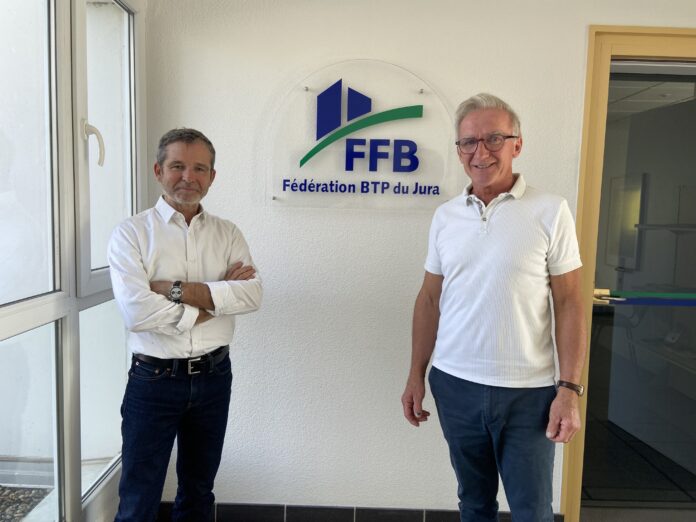 Rémi Mertz et Philippe Gouget, président de la Fédération Française du Batiment du Jura